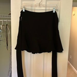 zara black mini skort